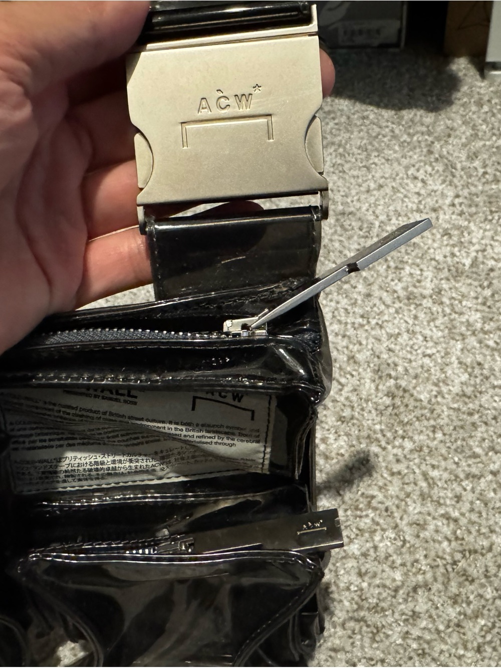A-COLD-WALL* Transparent PVC Chest Rig - Picture 3 of 5